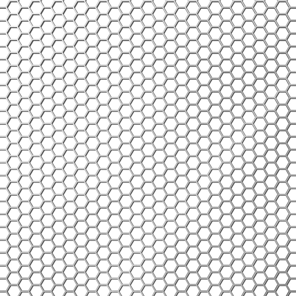 Lochblech Stahl Hexagonal HV6-6,7 200x200x1,5mm Pulverbeschichtet